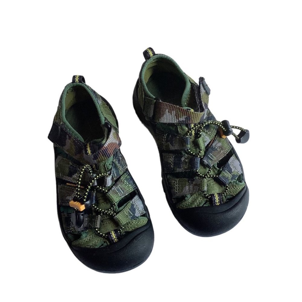 Keen Camouflage Newport H2 Hiking Sandals Kid Sz 1 Green Granola Girl Gorpcore‎